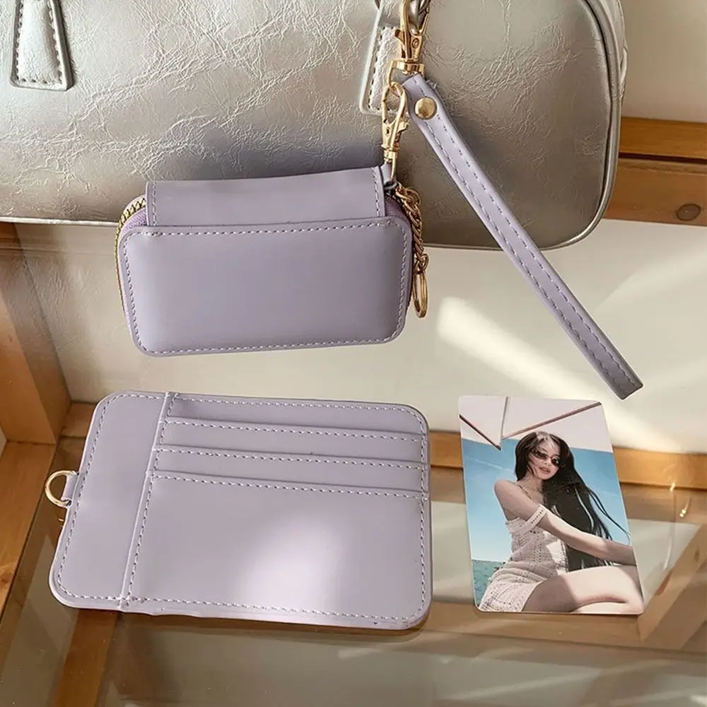 Cartera de moda con múltiples ranuras, minimonedero ligero de cuero PU, tarjetero