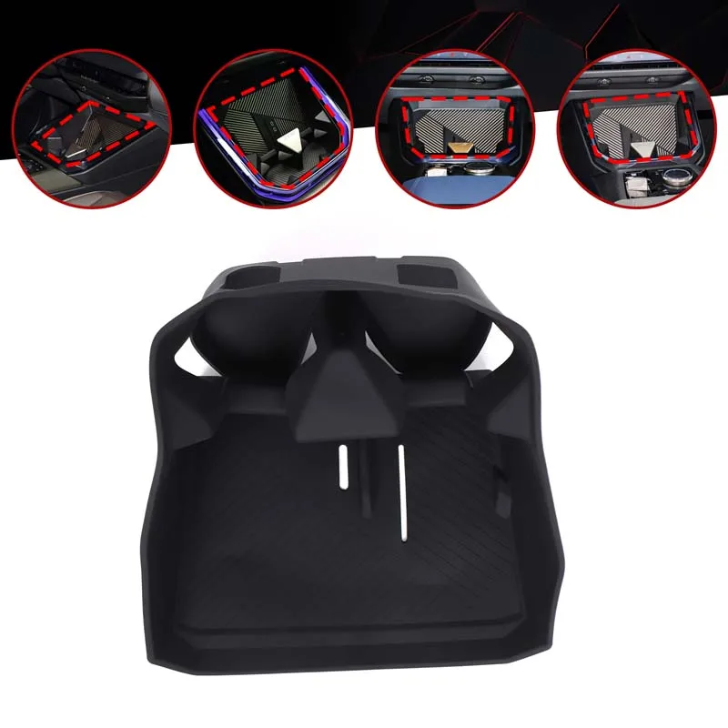 

For BMW X3 G45 2025+ Automotive Control Wireless Water Filling Cup Pad Silicone Black Automotive Interior Accessories