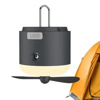 Portable Camping Light USB Rechargeable Lantern Lamp With 4 Wind Speed Fan Camping Accessories Survival Gear For Fishing