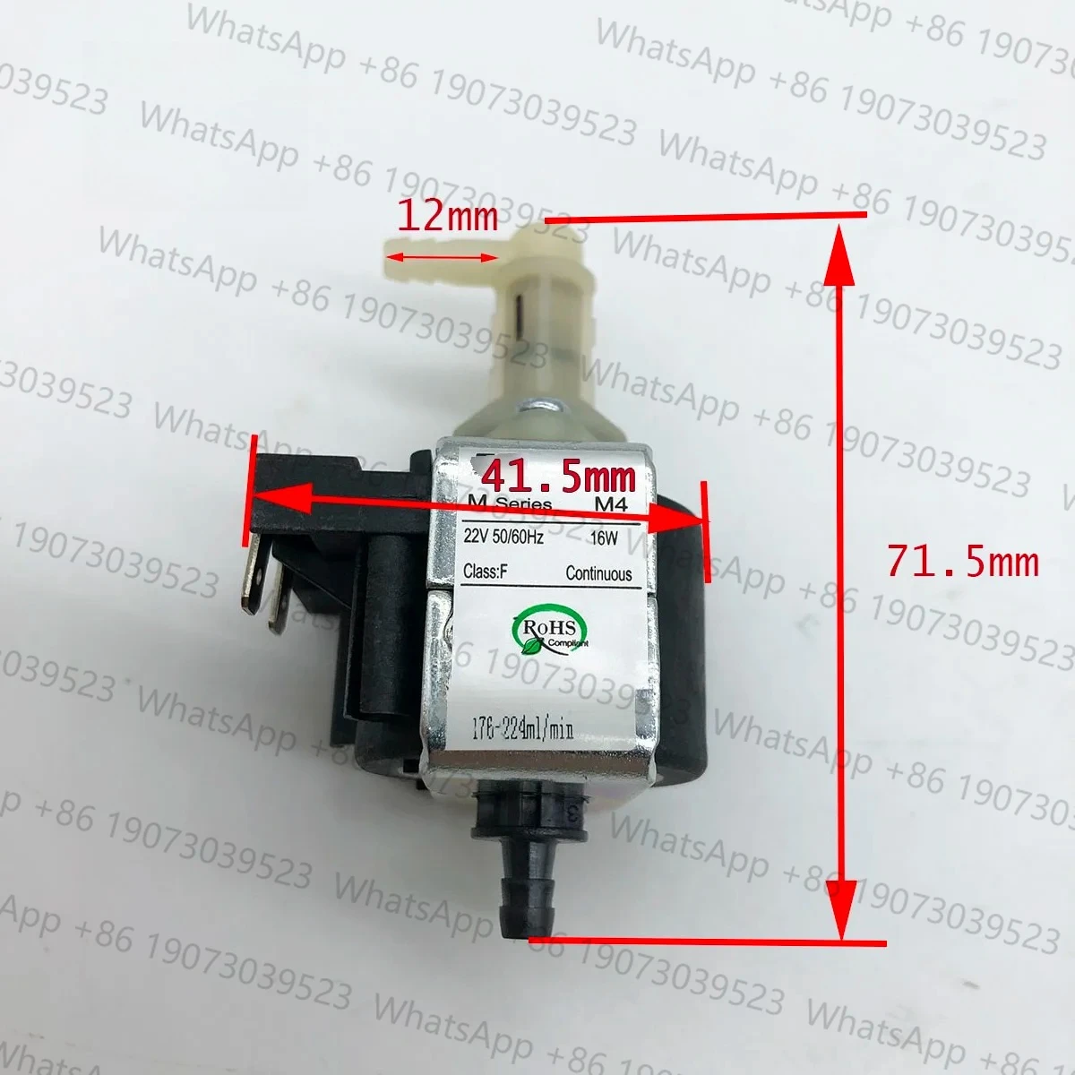 176-224ml/min M Series M4 22V 16W Micro Solenoid Pump Water Pump For Hanging Ironing Machine Steam Mop Cleaning Machine