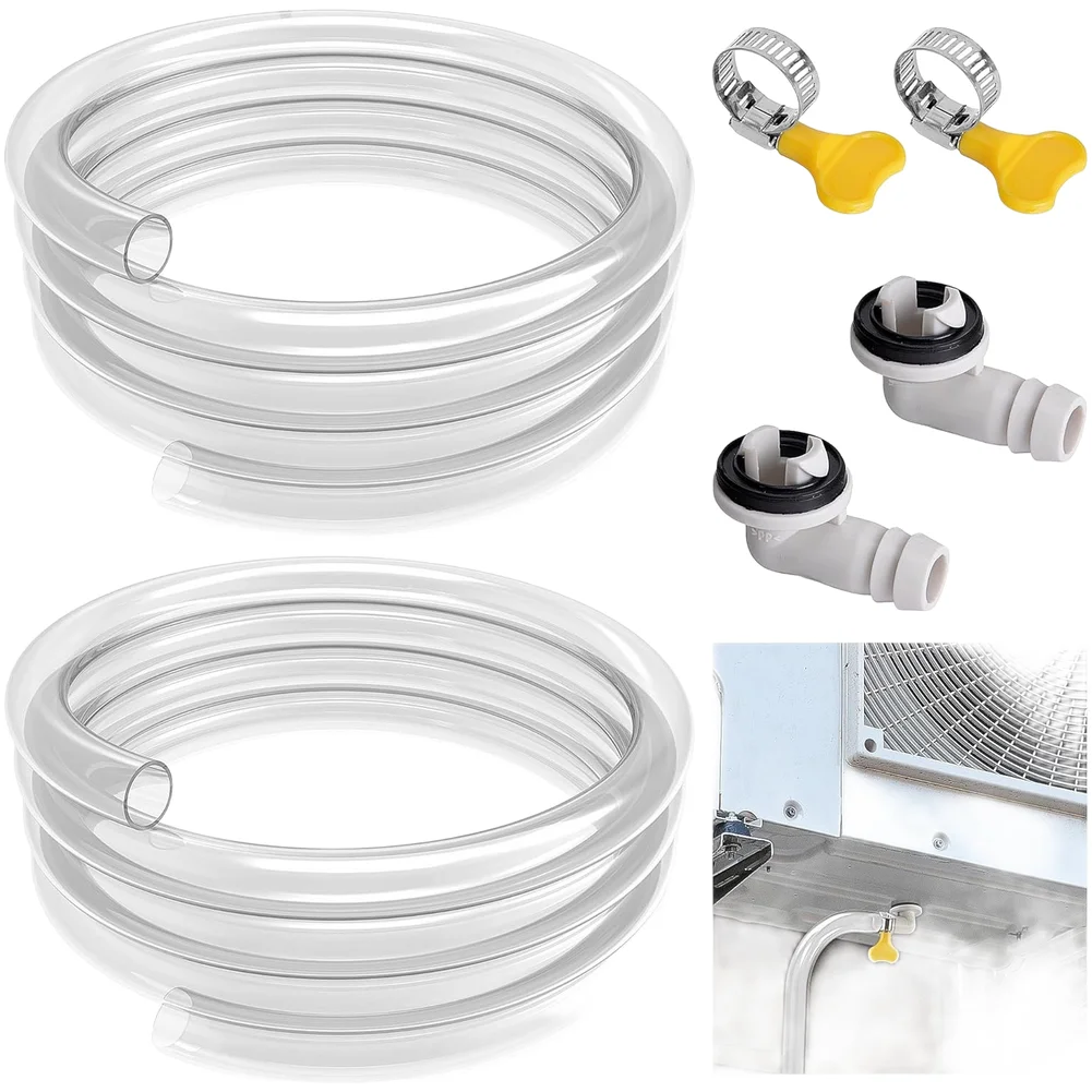 Condensate Drain Elbow Joint 15mm to 12mm with Clamp for Air Conditioner Drain Hose Connection and System Reliability