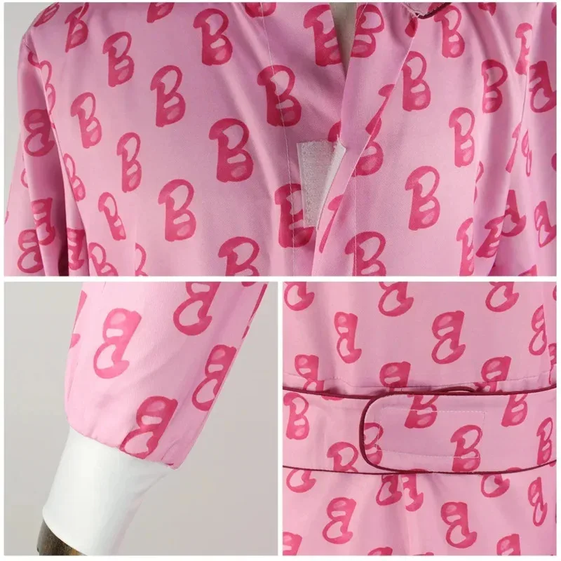 2025 22 فيلم جديد مارجوت روبي باربي كين تأثيري للرجل الكبار البقرة السوداء الصبي هالوين ازياء الوردي بذلة دور Pla