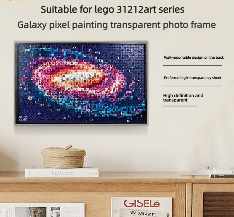 Acrylic display case applicable to the lego 21333 Van Gogh's Starry Night Display Box, Transparent Dust-Proof Wall Hanging Frame - view 6