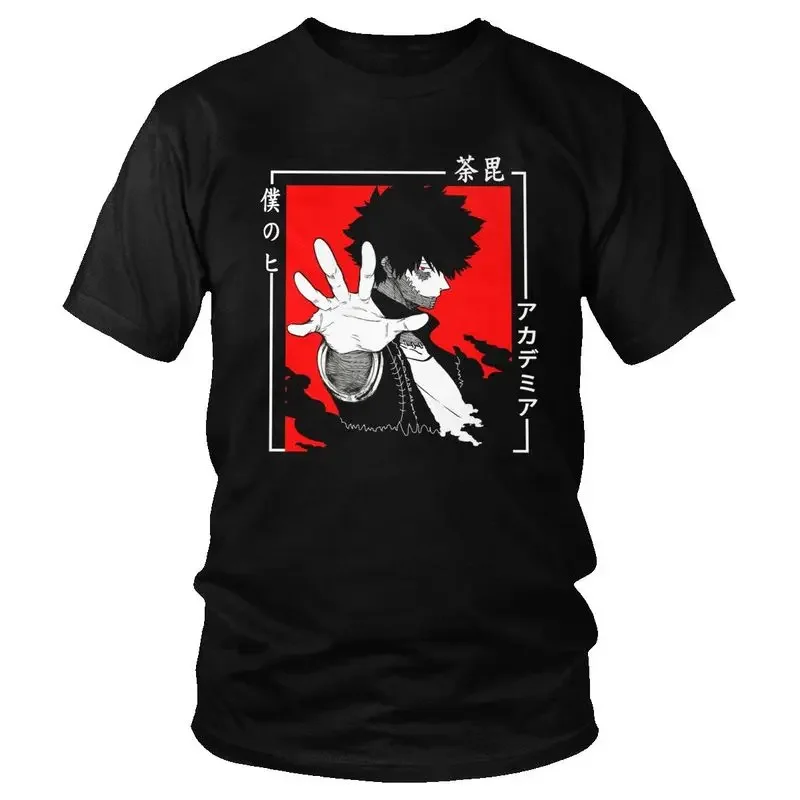 Футболка мужская с принтом героев моя Академия Dabi T, хлопковая рубашка в стиле Харадзюку, с коротким рукавом, топ с Аниме Манга, MHA, blueflame