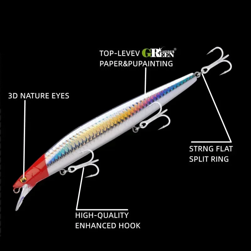 طعوم صيد سمك البلمة الغارقة ، طعوم صلبة صناعية ، طعوم هزازة ، سمك قاروس البحر ، معالجة المياه المالحة ، عرض من ، 26 جم ، 47 جم ، 32 جم #4
