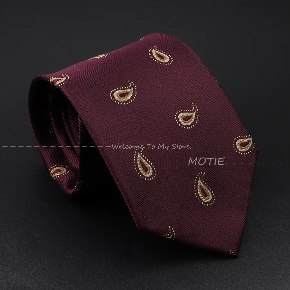 Top Quality Cashew flower NeckTie For Man Luxury Striped Paisley Office Business Neck Tie Suit Cravat Business Necktie Men Gifts