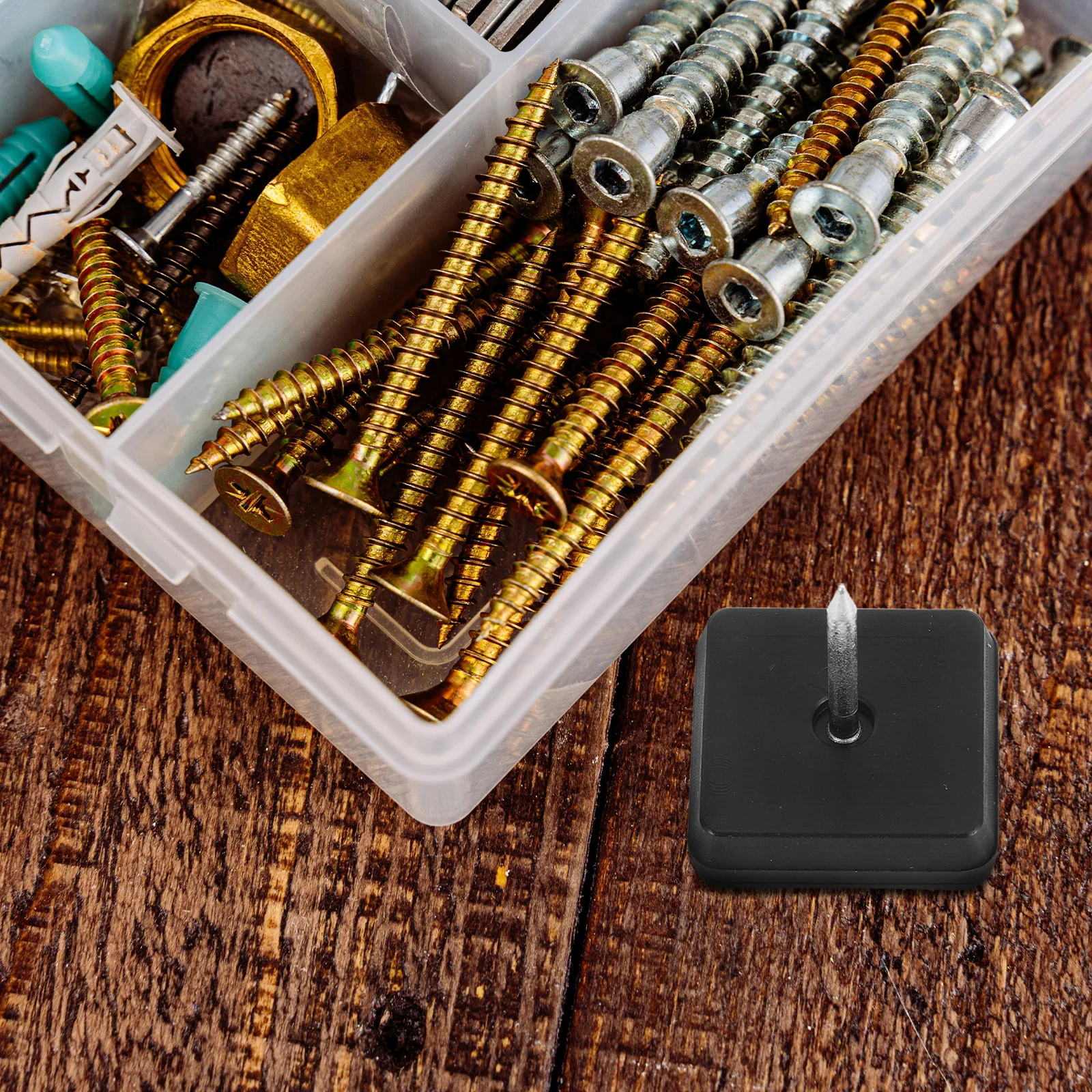 

20Pcs Nail on Furniture Sliders Chair Feet Glides Square Floor Protectors Silent Glide Hardwood Carpet Furniture Pads