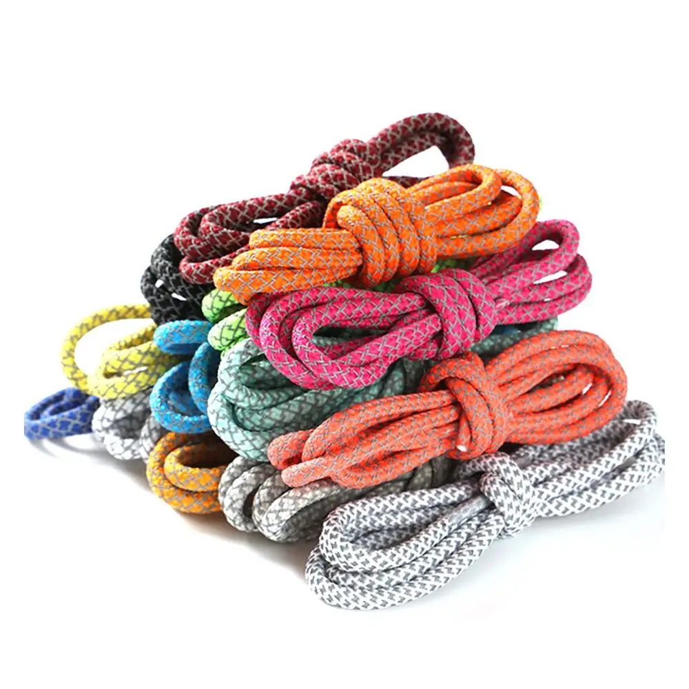 

Светоотражающие шнурки для кроссовок, флуоресцентные, разноцветные, круглые, из полиэстера, длина 120 см, аксессуары для обуви