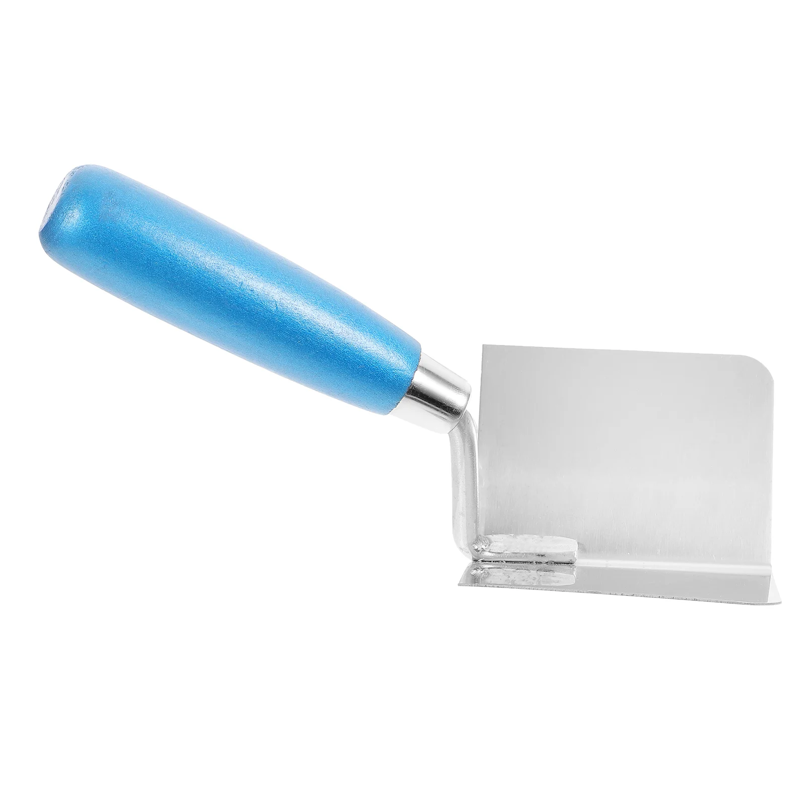 Stainless Steel Corner Trowel Wall Angle Repair Scraping Plaster Tool Drywall Mud Finishing Blade Ergonomic Wood Handle