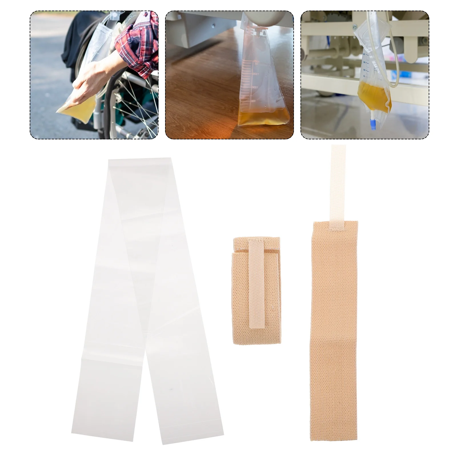 1 Set Disposable Urine Bags For Elderly Men Portable Pee Drainage Device Leak Resistant Hygienic Odorless Incontinence Solution