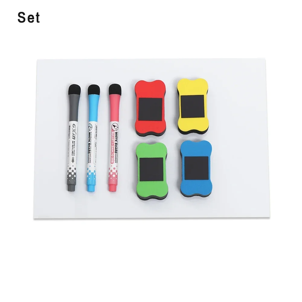 5 Pcs Bone Shape White Erase Magnetic Erase Colorful Blackboard Tool