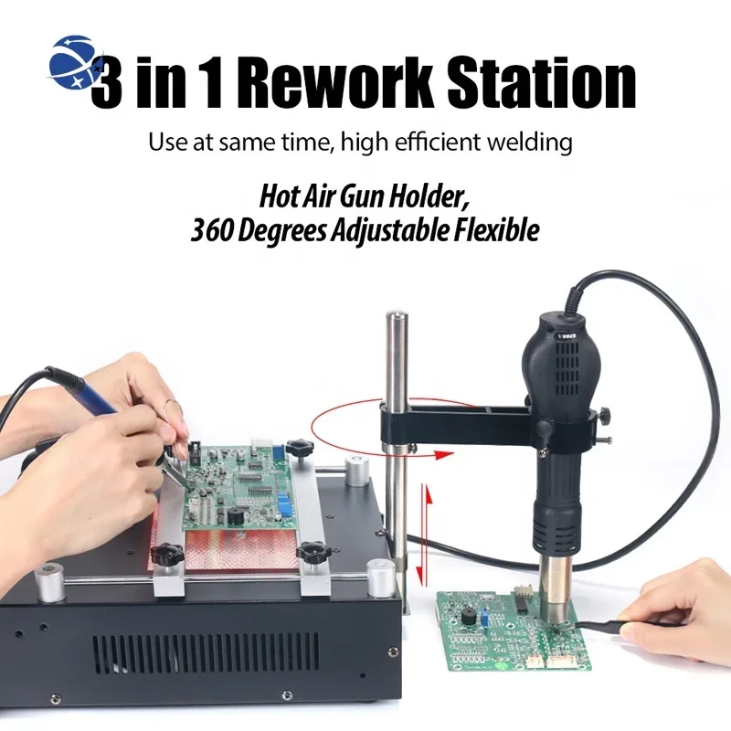معدات لحام LCD ، 853aaaa + 3 في 1 ، محطة إعادة صياغة BGA