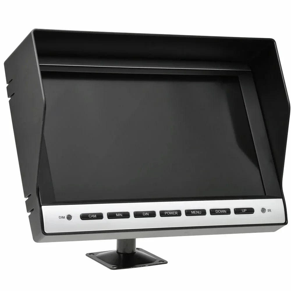 10 inch lcd car display/monitor/support 4 cameras input/truck/car/heavy-duty reversing/rear view monitor