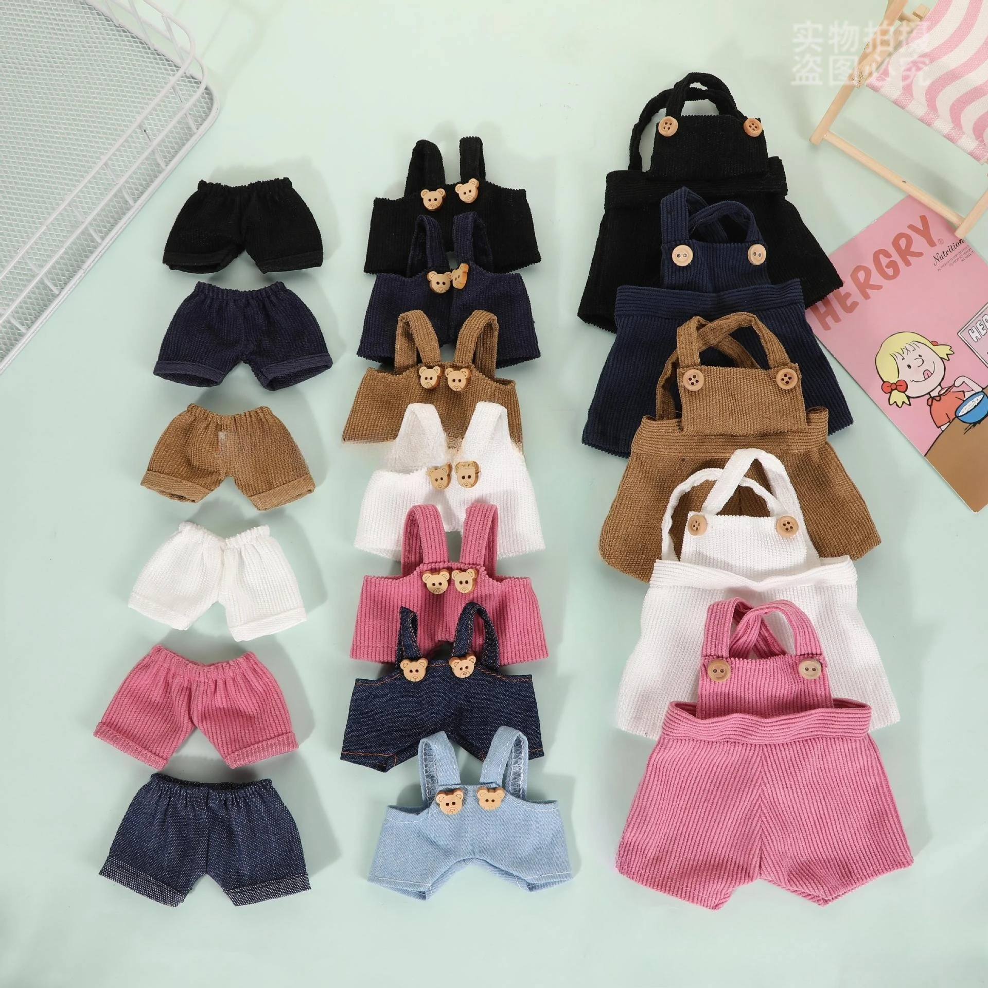 Hot Selling Doll Shorts Popular Collection Suitable for Pull Fabric Versatile Rolled Edge Corduroy Pants Cotton Doll Clothing