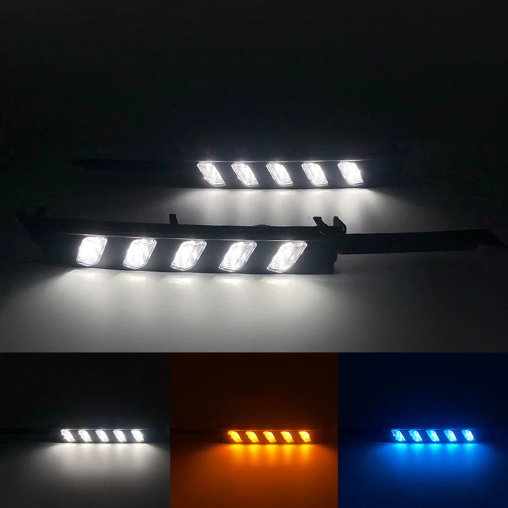 2Pcs /Set LED DRL Car Daytime Running Light Lamp For Toyota MARK X 2004 2005 2006 2007 2008 2009 Front Bumper Day Lights detail image 3