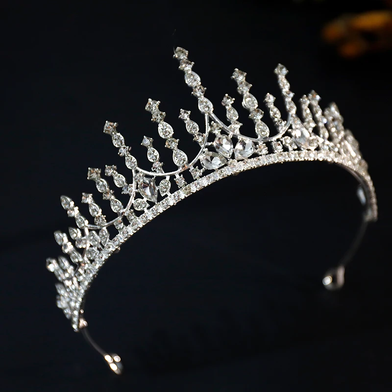 1 pz brillanti fasce di cristallo diademi e corone principessa reale diadema sposa noiva sposa gioielli per capelli da sposa mujer