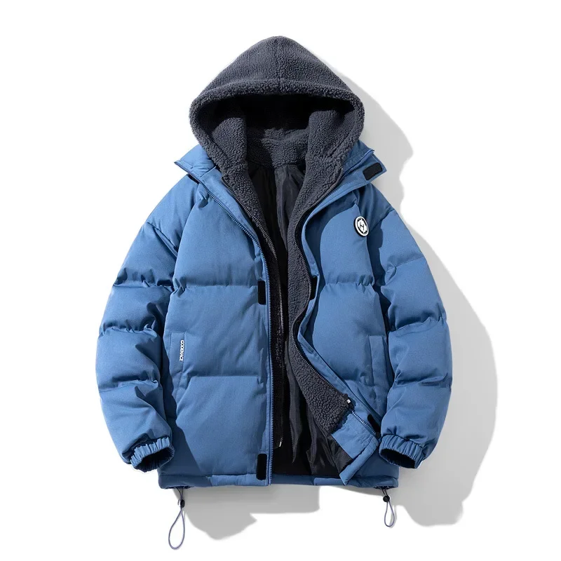 2023 New Cotton Coat Men\'s Coat Winter Vacation Two Piece Hooded Cotton Coat Winter Dress Youth Cotton Coat Clothes