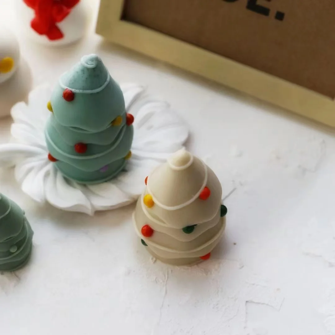 Albero di natale sapone aromaterapia resina gesso stampo decorazione per la casa regalo albero di natale gesso stampo candela stampi per la fabbricazione di candele