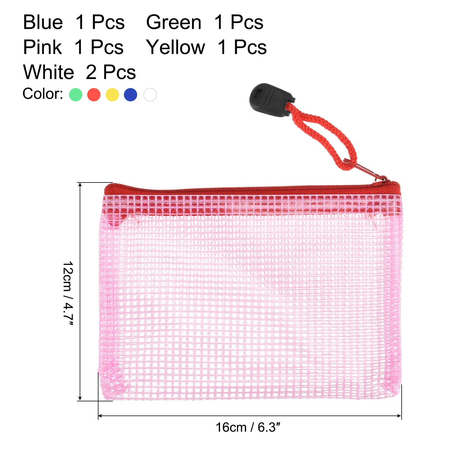 Imagem -03 - Waterproof Mesh Zipper Pouch para Documentos Pastas de Arquivos Estojo Bolsas de Armazenamento Material Escolar e de Escritório Pcs a5 a6 b6 b8