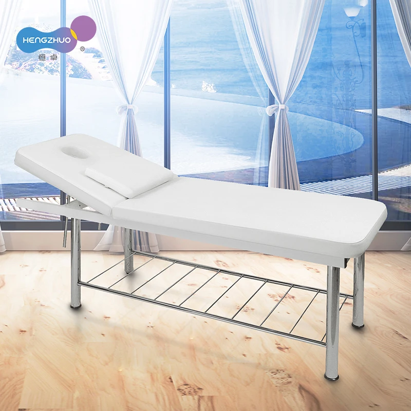 سرير سبا محمول بتصميم عصري، طاولة تدليك متينة من الجلد الصناعي لفندق المدرسة وصالة الألعاب الرياضية #3