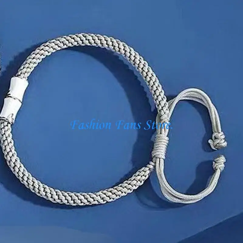 C71D الرومانسية Bamboo Knot Braidets للأزواج يرمز إلى الحب الأبدي #2