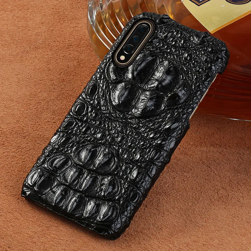 Original Crocodile Leather case For Xiaomi Redmi Redmi note 8 pro 8pro K20 back cover Luxury Leather fundas For xiaomi Mi 9T pro