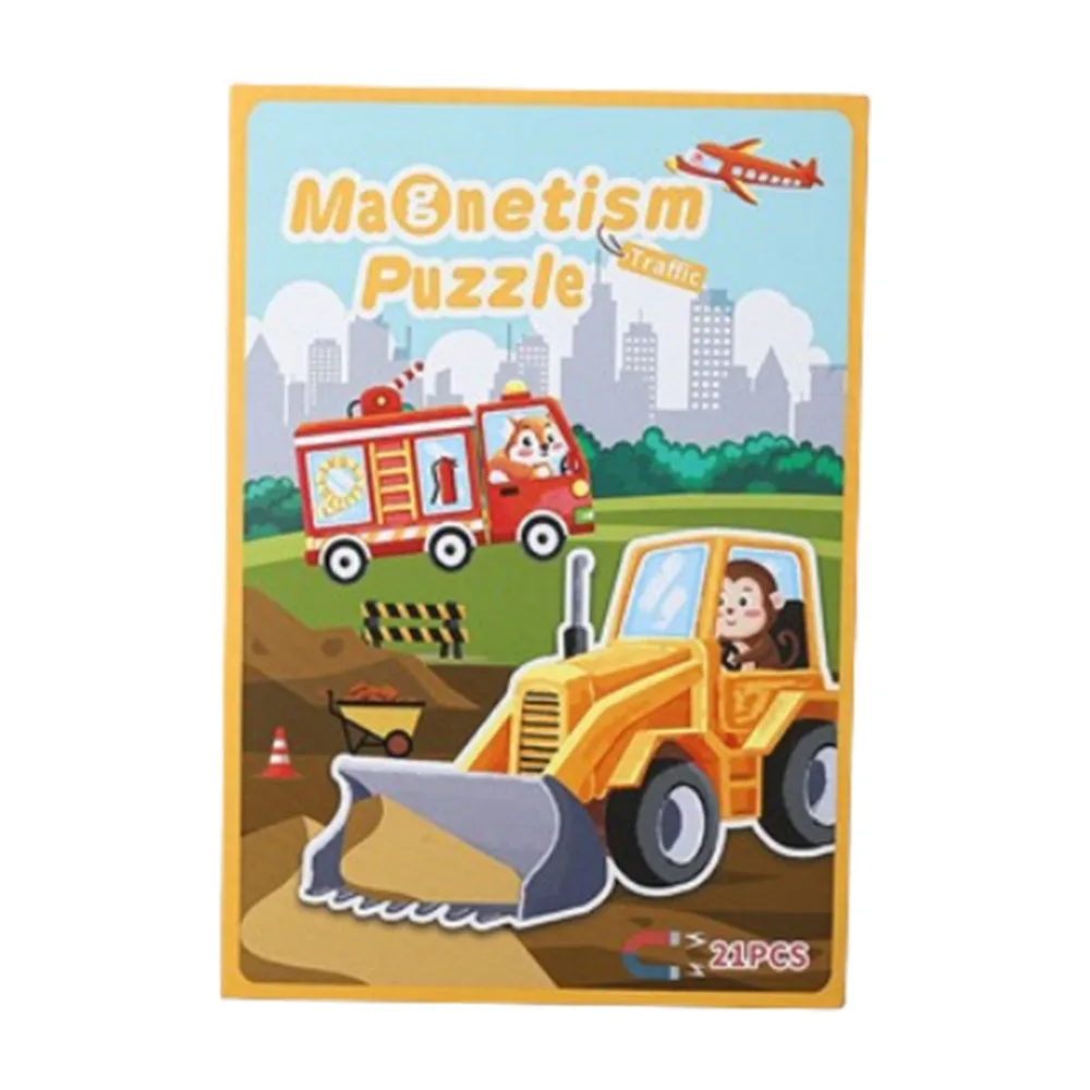 

Creative 3D Magnetic Scene Puzzle Waterproof Vehicle Pattern Kids Montessori Toys Reusable Smooth Surface Early Educational Toy