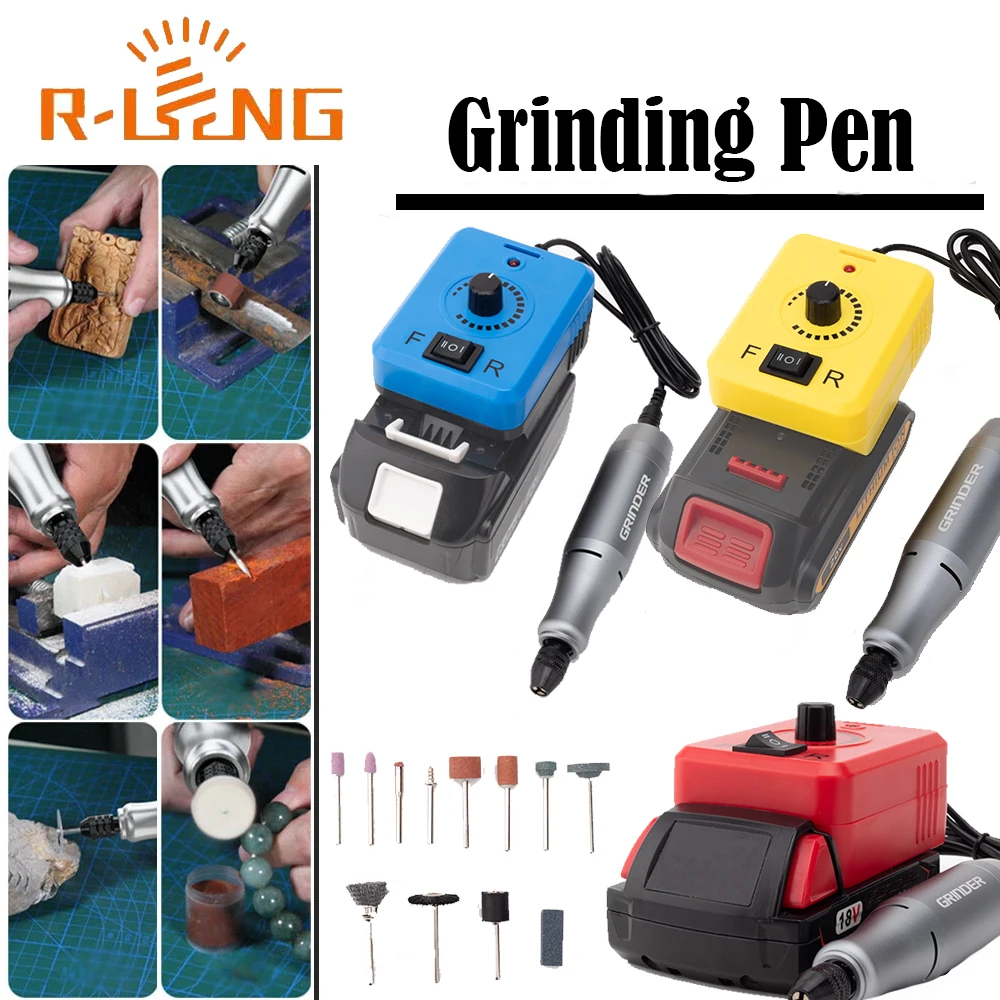 

Portable Cordless Mini Grinder Engraving For DeWalt/Milwaukee/Makita 18V Lithium Battery DIY Crafts Engraver Pen(NO Battery)