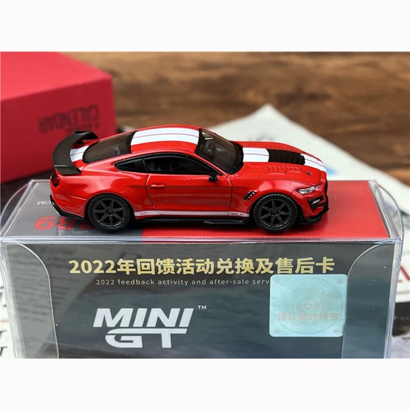 Spot MINI GT 1:64 Ford Mustang Shelby GT500 Alloy Sports Car Model Red Adult Classic Collection Static Display Gift Souvenir