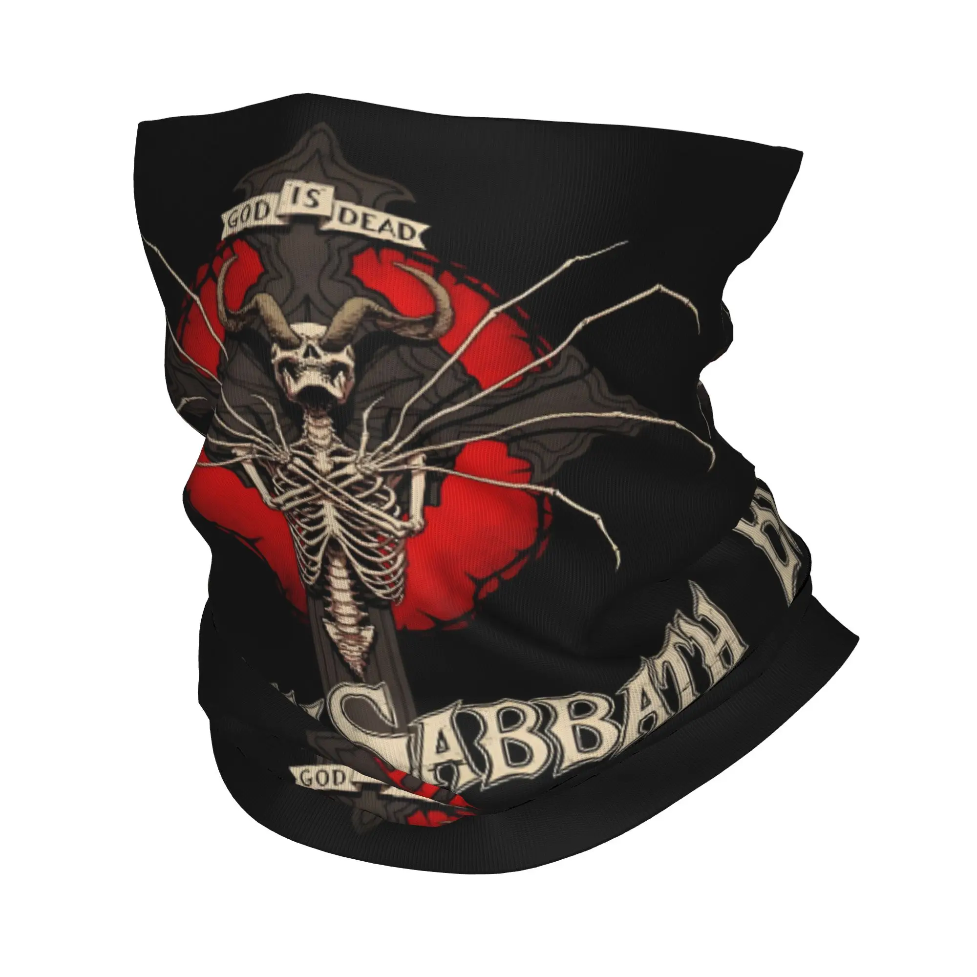 Custom S-Sabbathed Heavy Metal Bandana Neck Gaiter for Ski Hunting Women Men Wrap Scarf Mystery And Religion Balaclava Warmer