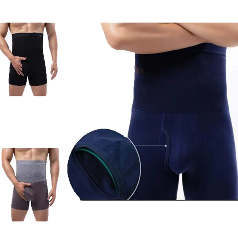 

Prayger мужские зимние теплые флисовые формирователи с высокой талией, трусики с контролем живота, нижнее белье для живота