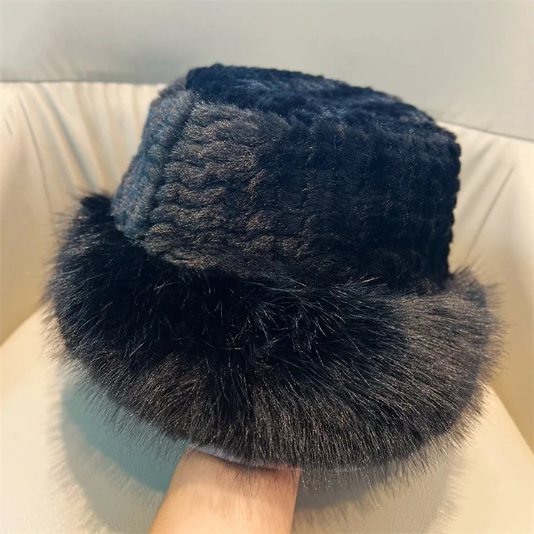 Pluche hoed dames winterhoed Koreaanse versie verdikte isolerende helm koude hoed