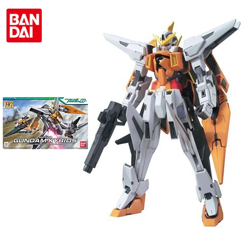 

Набор моделей Bandai Gundam, аниме-фигурка HG00 04 1/144 GN-003 GUNDAM KYRIOS, Настоящая модель Gunpla, экшн-фигурка, игрушки для детей