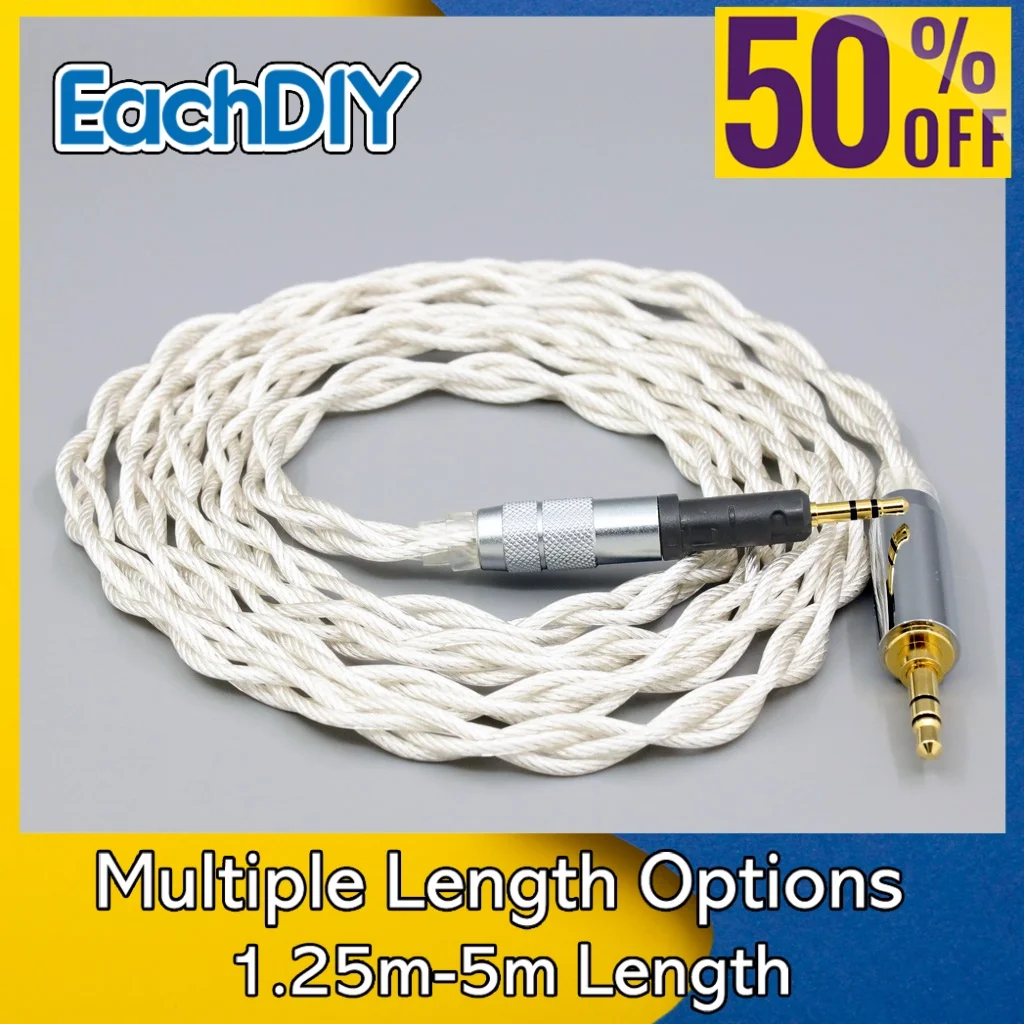 

Type2 Graphene 7N OCC Silver Plated Earphone Cable For Audio Technica ATH-M60x ATH-M50x ATH-M70x ATH-M40x 8277