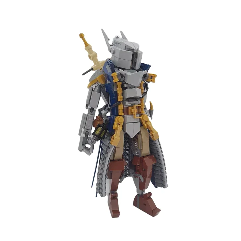 MOC-100820 Guardian Mech Warrior, espada ancha, espadachín, modelo Watchmen Knight, Robot, bloques de construcción, rompecabezas DIY, juguetes para niños, regalo