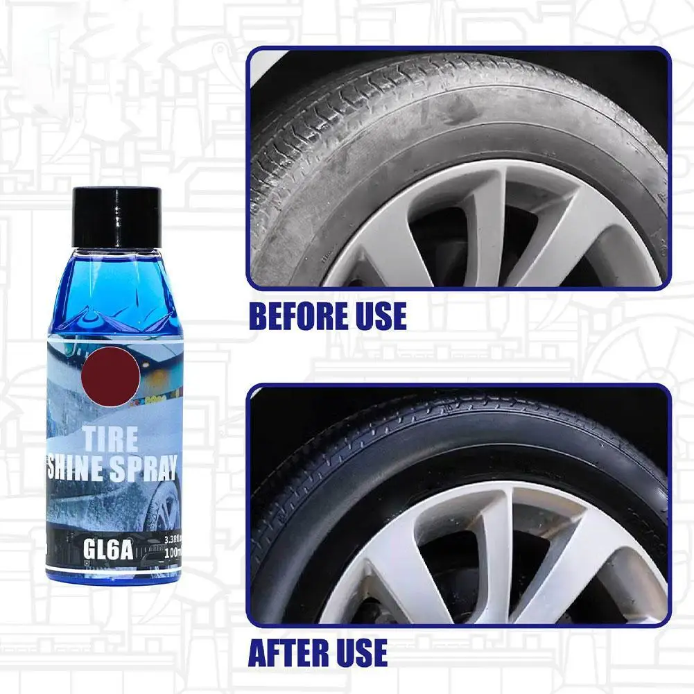 

Отбеливатель для автомобильных шин, средство для покрытия автомобильных шин, резиновая отделка, защита от трещин, долговечное чернение, блестящий защитный воск