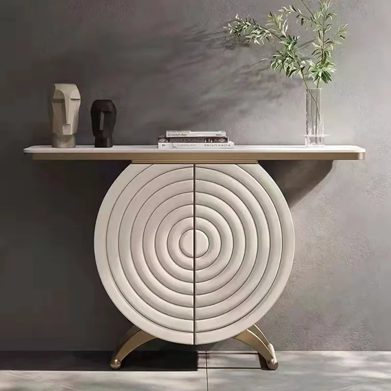 Entrance hall creative round decorative cabinet dining side cabinet high-end art entrance table