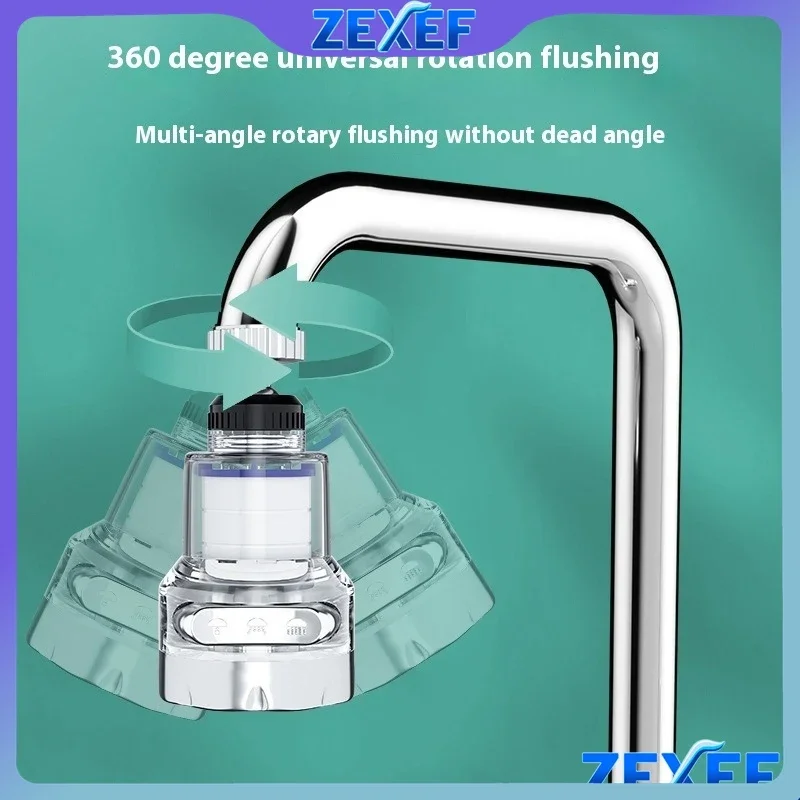 

ZEXEF 3 Mode 360 Rotating Water Purifier Filter Tap Universal Faucet Filtration for Kitchen Bathroom Shower Household Filter