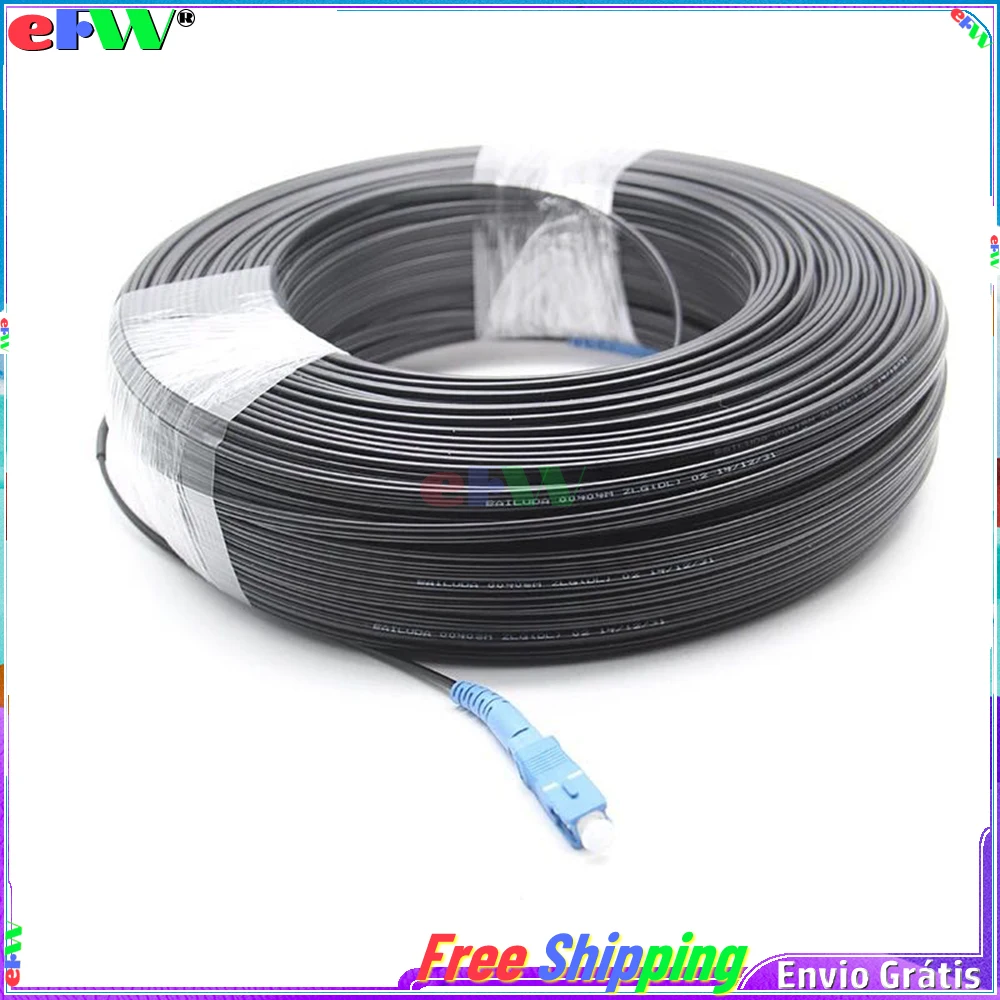 

50M 80M Drop Cable SC UPC Simplex FTTH Drop Patch Cable Singlemode Fiber Optic Patch Cord FTTH Fiber Optic Jumper Outdoor Cable