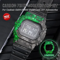 Luminous Carbon Fiber Case For Casioak GMW-B5000 DIY Retrofit Accessaries For GMW-B5000 Series Modification Bezel Cover Frame