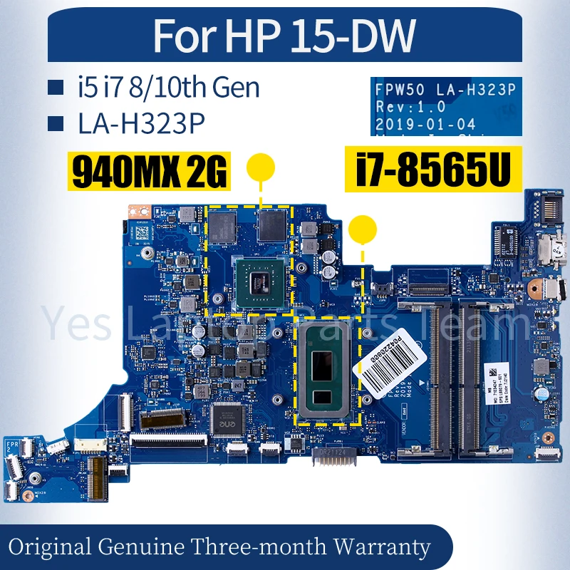 

LA-H323P For HP 15-DW Laptop Mainboard L68080-601 L51993-601 L68079-601 L51992-601 L68080-601 i5 i7 8/10th Notebook Motherboard