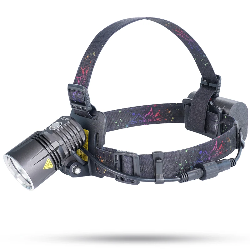 On the Road VX5 Strong Outdoor Headlamp Super Bright Catch the Sea Headlamp Type-C Rechargeable Fishing Cave Exploration Search