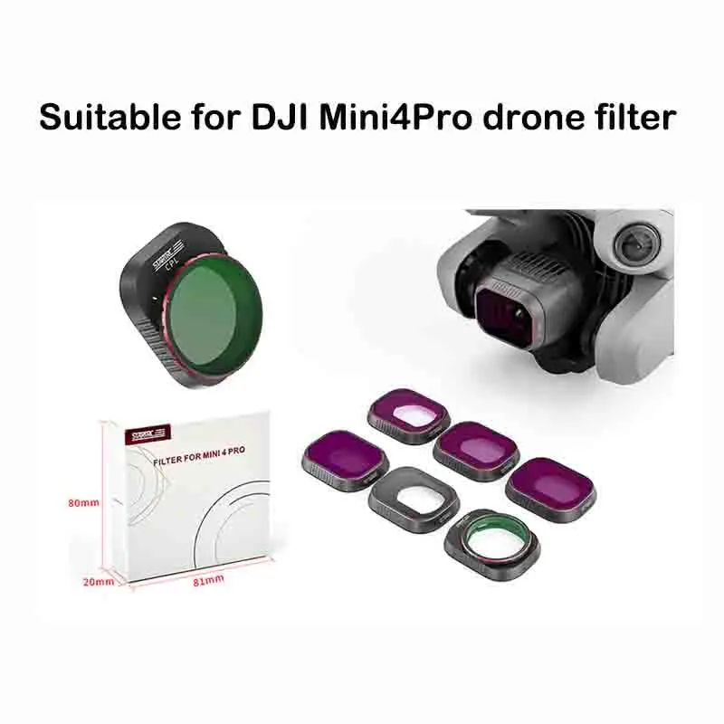 

Рамочный фильтр для объектива из алюминиевого сплава DN16/64/256, регулируемые фильтры CPL, комбинированный для DJI Mini4 Pro, аксессуары для дронов