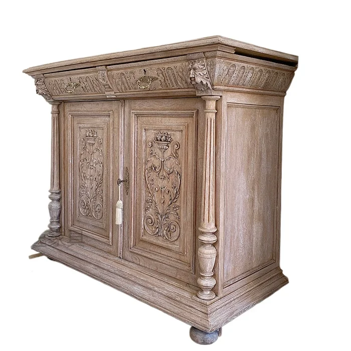 

American solid wood cabinet, French side cabinet, log retro locker, old living room wall wabi-sabi wind low cabinet