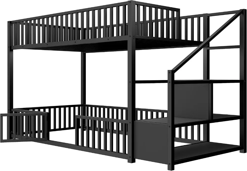 Twin Over Twin Storage Bunk Bed 5