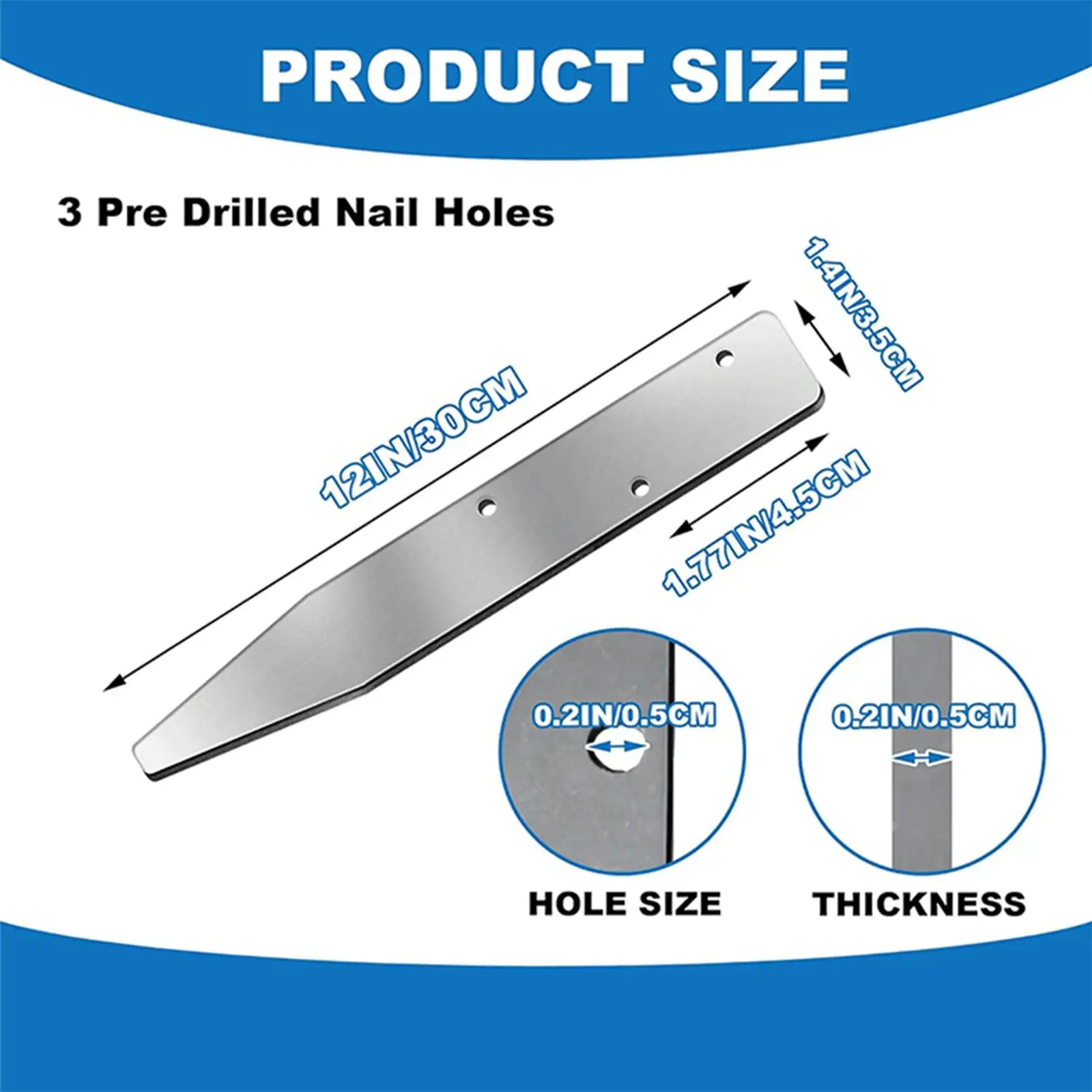 V End Flat Steel Concrete Stakes with Multiple Holes for Secure Formwork Installation in Hard Soil