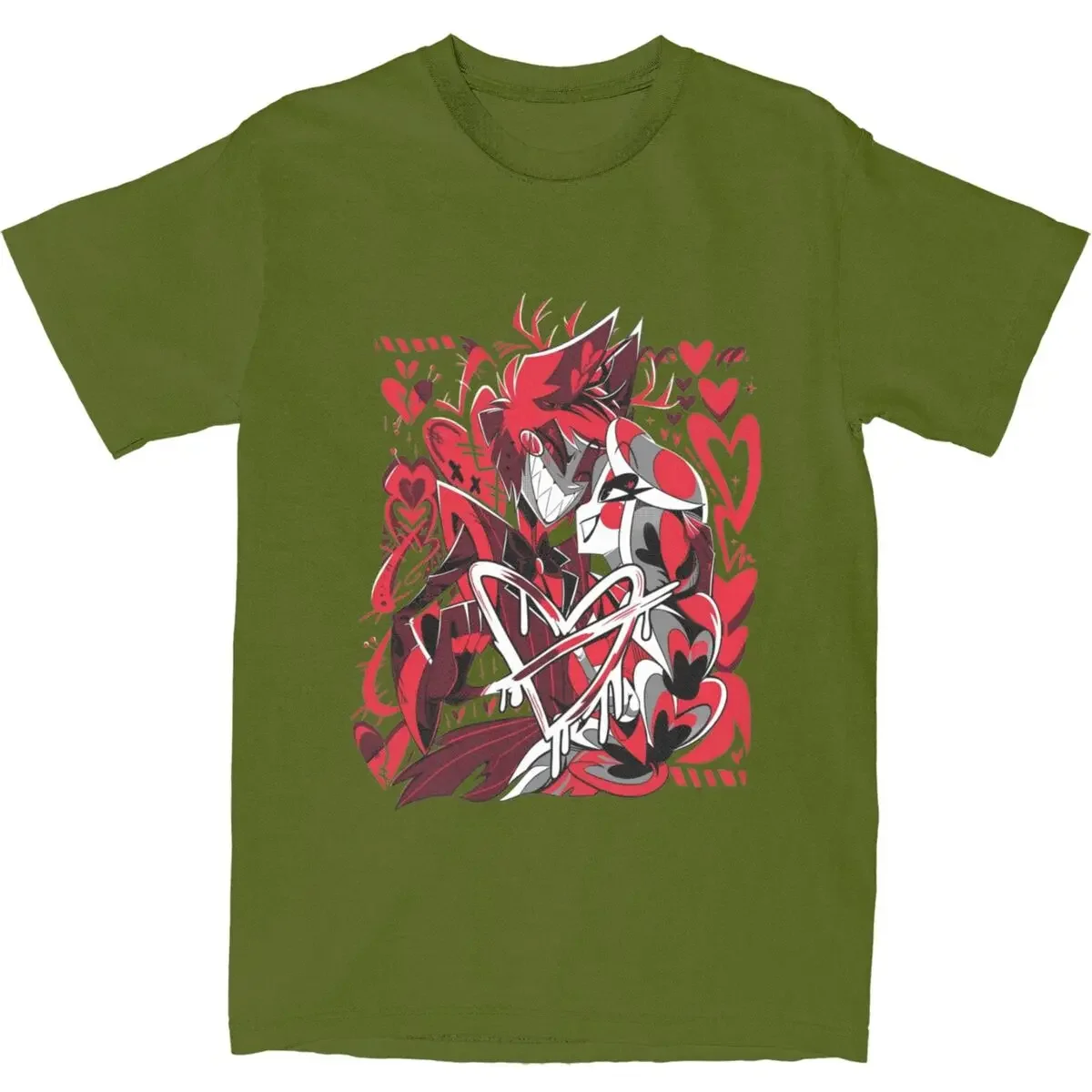 heavyweight Informal New Arrival vintage Hazbins Hotels Charlie Alastor Love Apparel Shirts Me Funny 100%  Graphic Printing image 5
