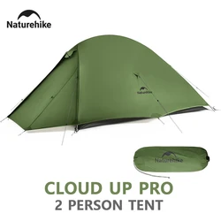 Naturehike Camping Tent Cloud Up Pro 1-3 Person 20D Tent Ultralight Outdoor Travel Tent Backpacking Hiking Portable Waterproof