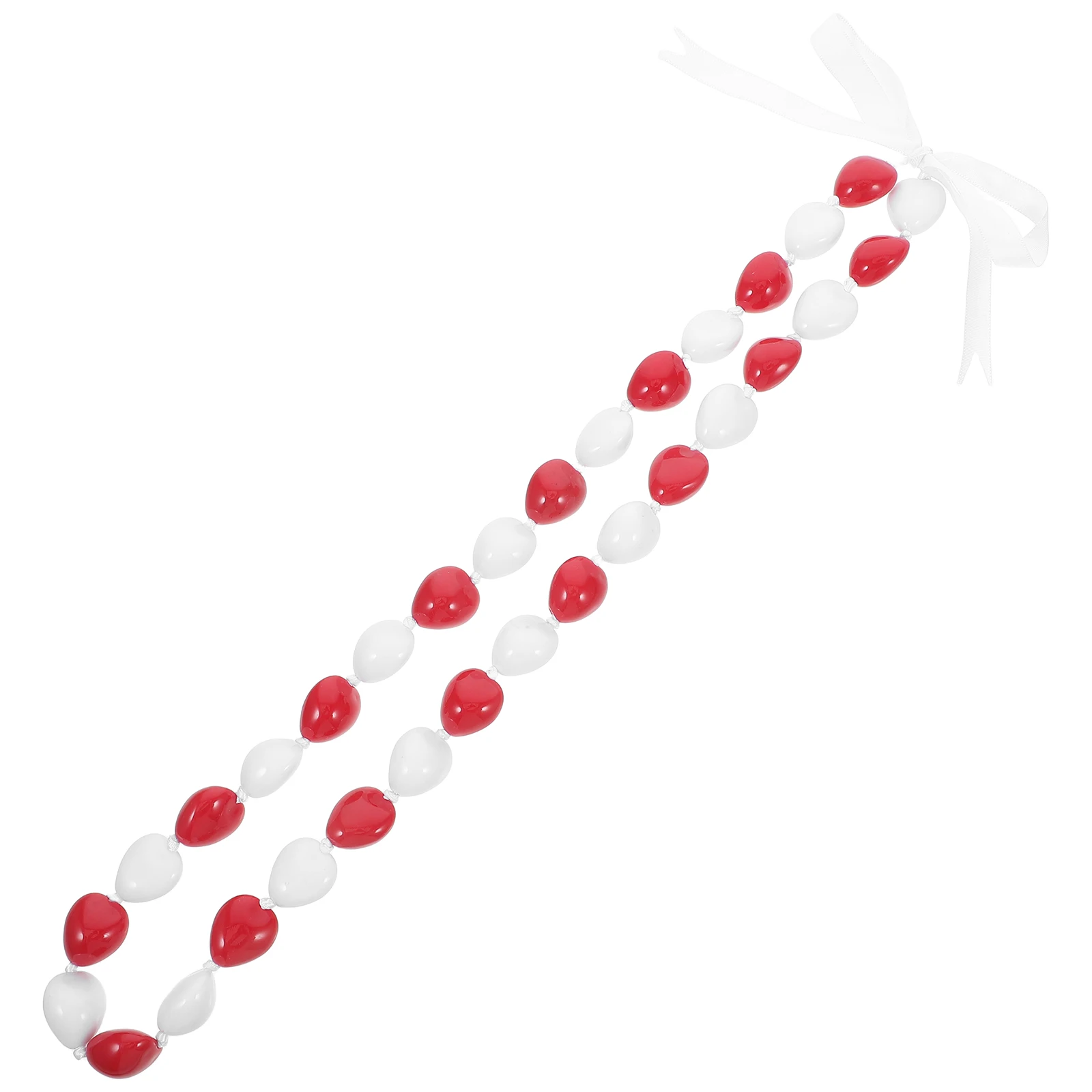

Acrylic Bead Necklace Ornament Celebration Chunky with Ribbon Bow College Graduation Accessories Miss