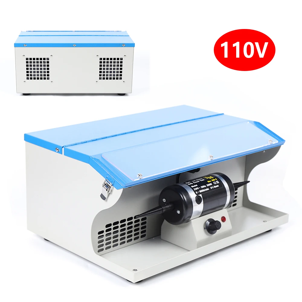 

Jewelry Rock Polishing Buffer Machine, 110V Polishing Buffing Machine Jewelry Polisher Dust Collector, w/ Light.Table